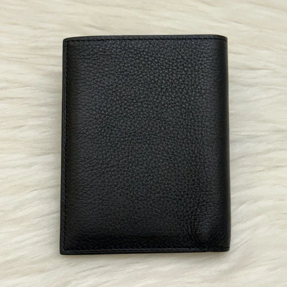Alfred Dunhill Engine Turn Blue Leather Zipper Wallet